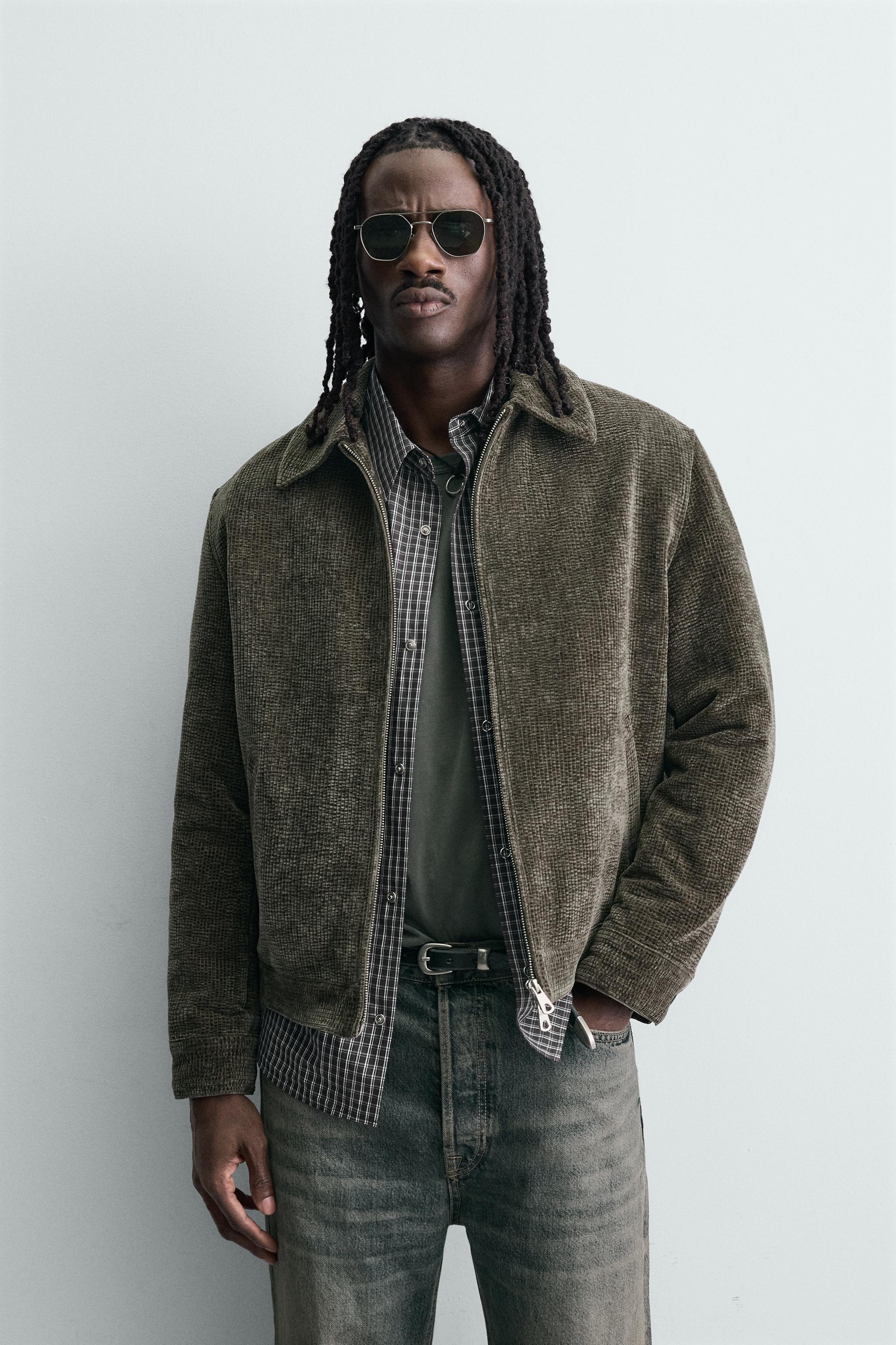 CORDUROY PADDED JACKET - Moss green | ZARA United States