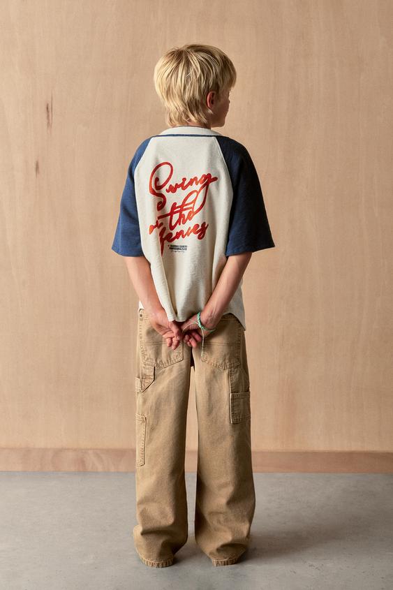 BASEBALL SLOGAN SHIRT - Blue by Zara - Image 0