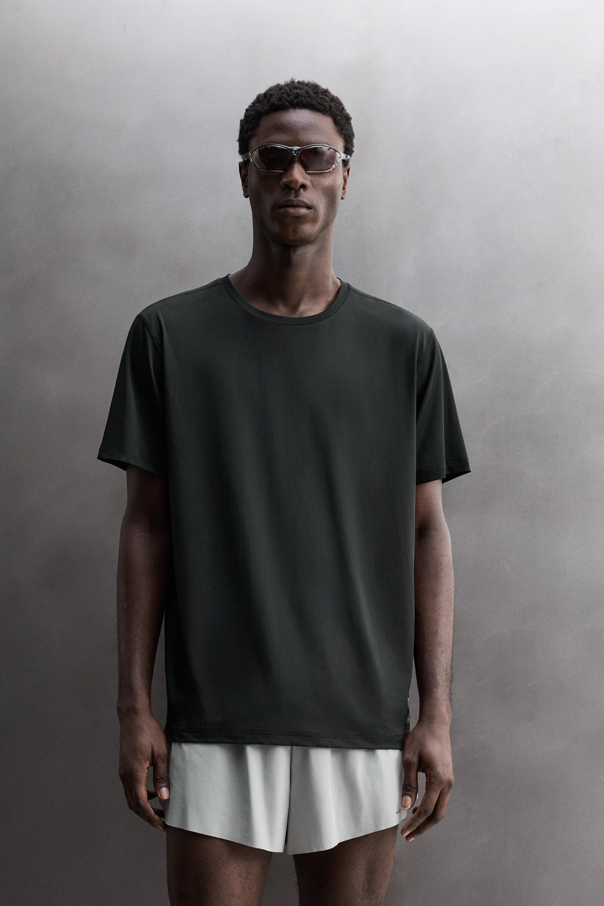 Мужские футболки Zara BASIC TECHNICAL T-SHIRT — фото 2