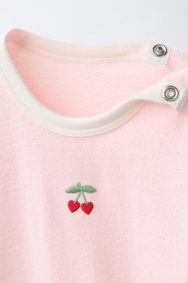 TWO-PACK OF CHERRY SLEEPSUITS - Pink by Zara - Image 3