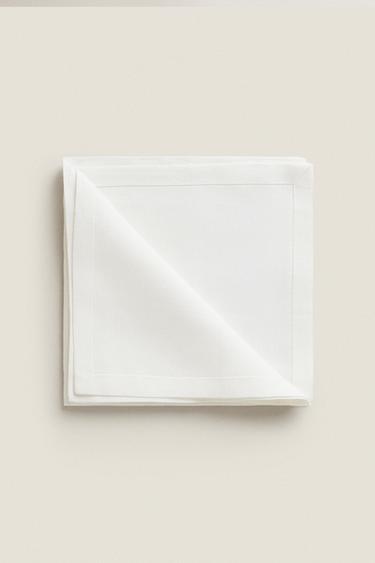 BASIC LINNEN SERVETTEN (2-PACK) - Wit van Zara