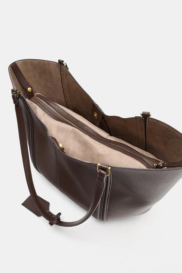 SAC MAXI SHOPPER - Marron de Zara - Image 3