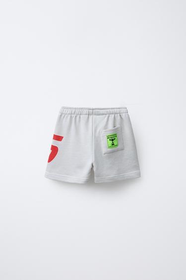 CARS RAYO MCQUEEN © DISNEY PLUSH BERMUDA SHORTS - Light grey by Zara - Image 1