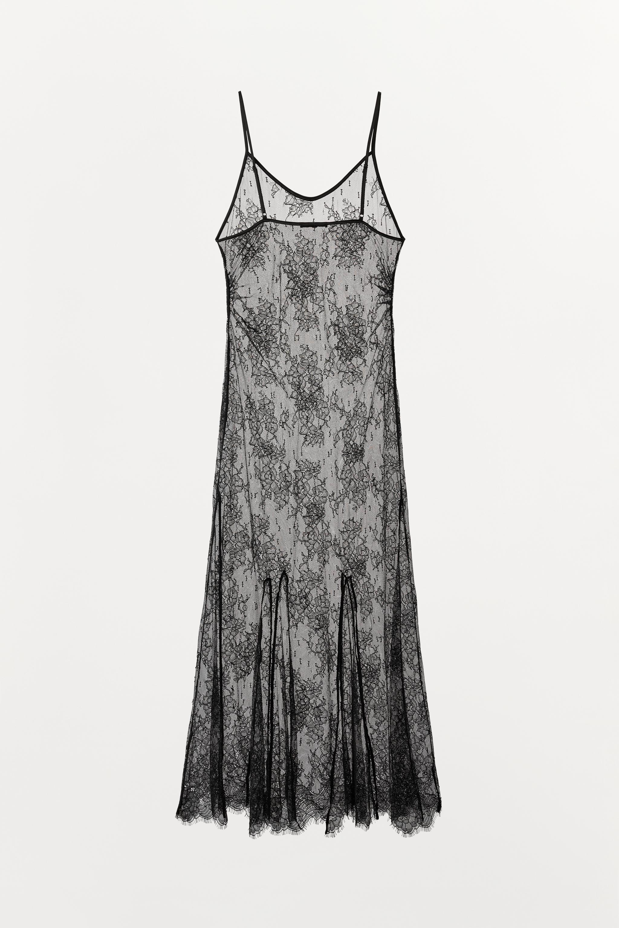 zara lace up dress LACE-UP MIDI DRESS - Lilac