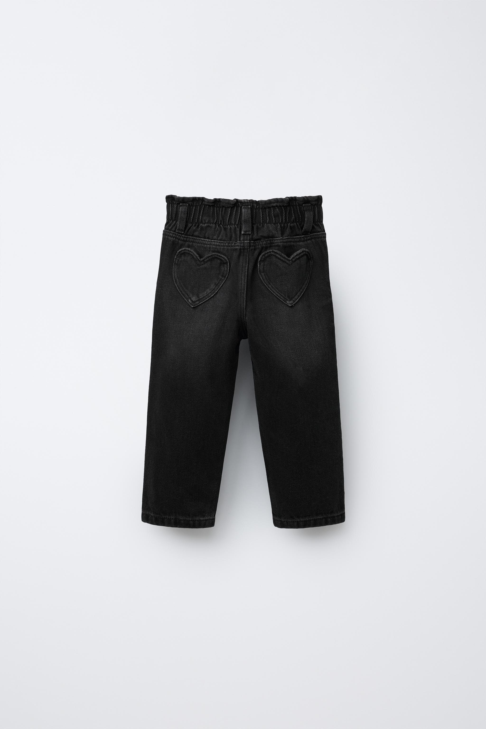 【新品未開封】New Jeans (Bag ver. 黒 BLACK) HEART POCKET PAPERBAG JEANS - Black | ZARA United States