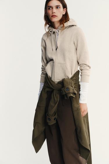 HOODIE - Tan marl by Zara - Image 2
