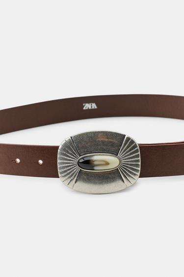CEINTURE COWBOY 100% CUIR - Marron de Zara - Image 2