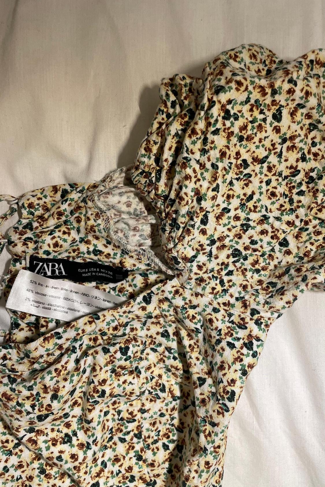 PRINTED LINEN BLEND BLOUSE - Image 2