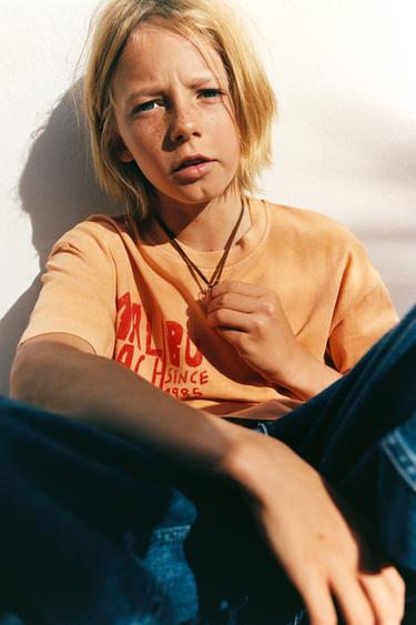 BEACH PRINT T-SHIRT - Orange by Zara