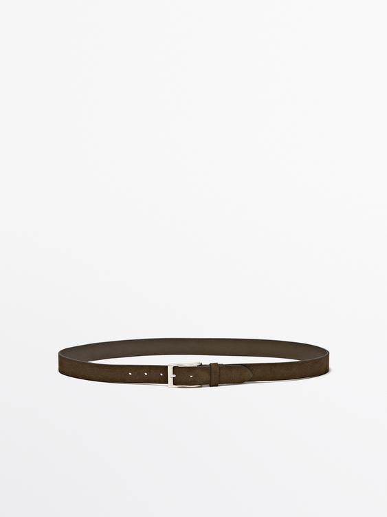 Plush nappa leather belt