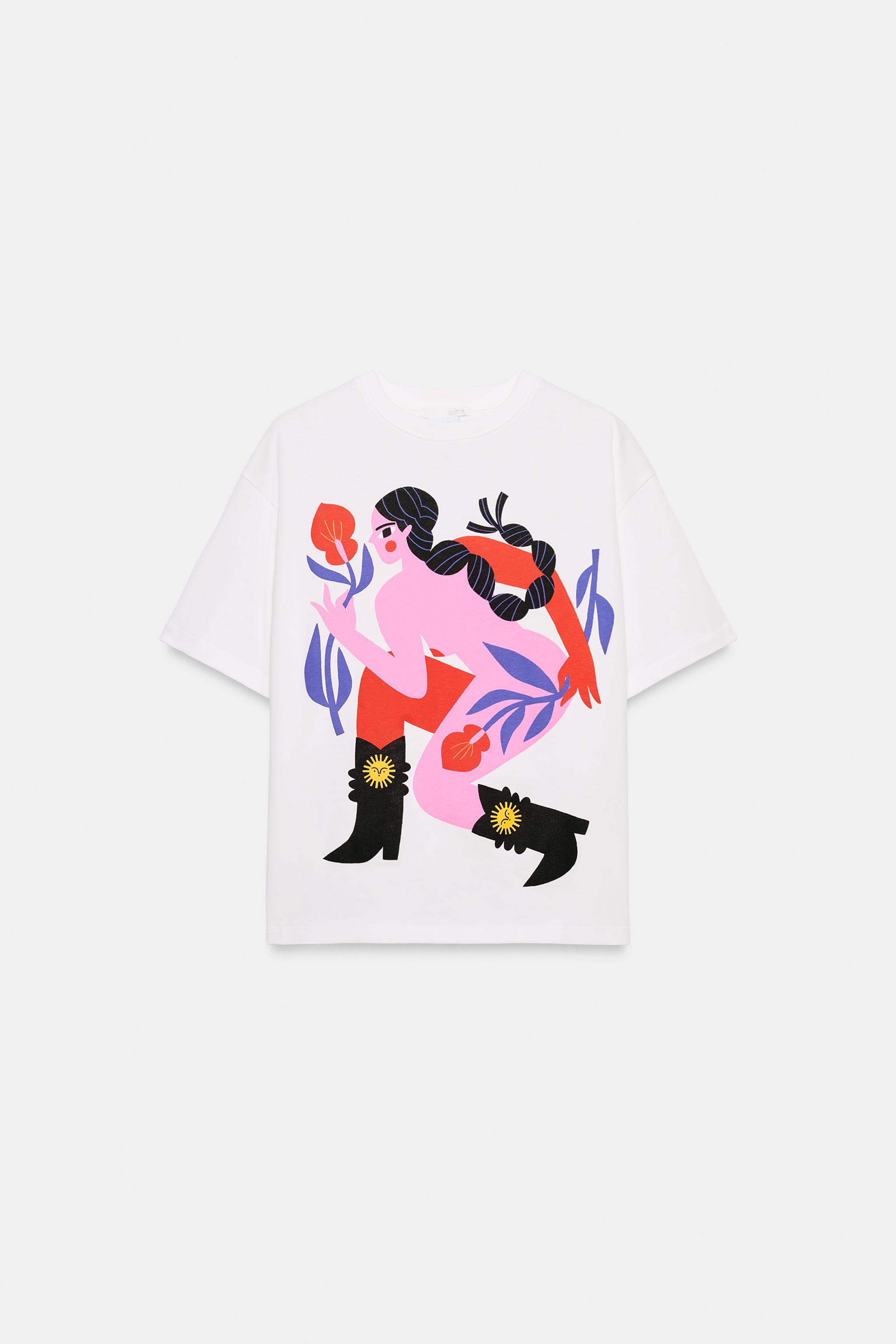 AGUSTINA SHUAN PRINT SHORT SLEEVE T-SHIRT