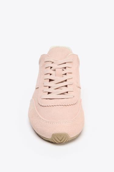 CONTRAST LEATHER TRAINERS - Pink by Zara - Image 2