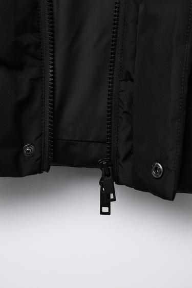 WATER-REPELLENT LONG DOWN JACKET - Black by Zara - Image 6