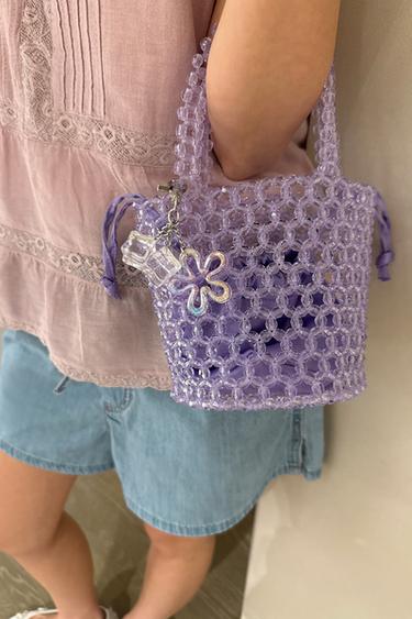 SACA CILÍNDRICA CUENTAS - Violeta de Zara