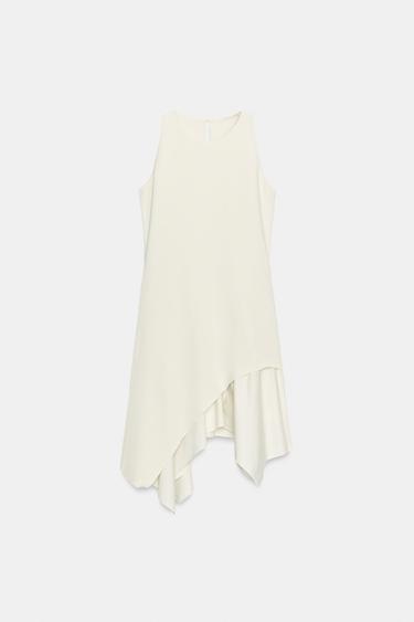 CONTRAST HALTER DRESS - Oyster-white by Zara - Image 0