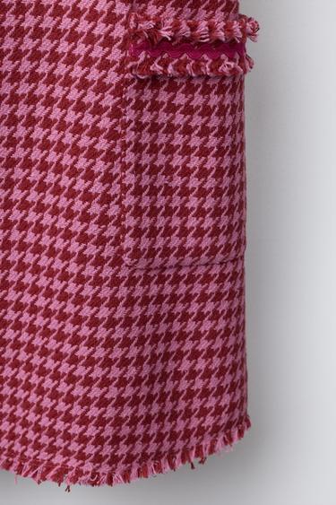 TEXTURED FRAYED PINAFORE DRESS - Pink by Zara - Image 3