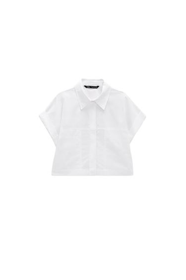 CROPPED POPLIN SHIRT