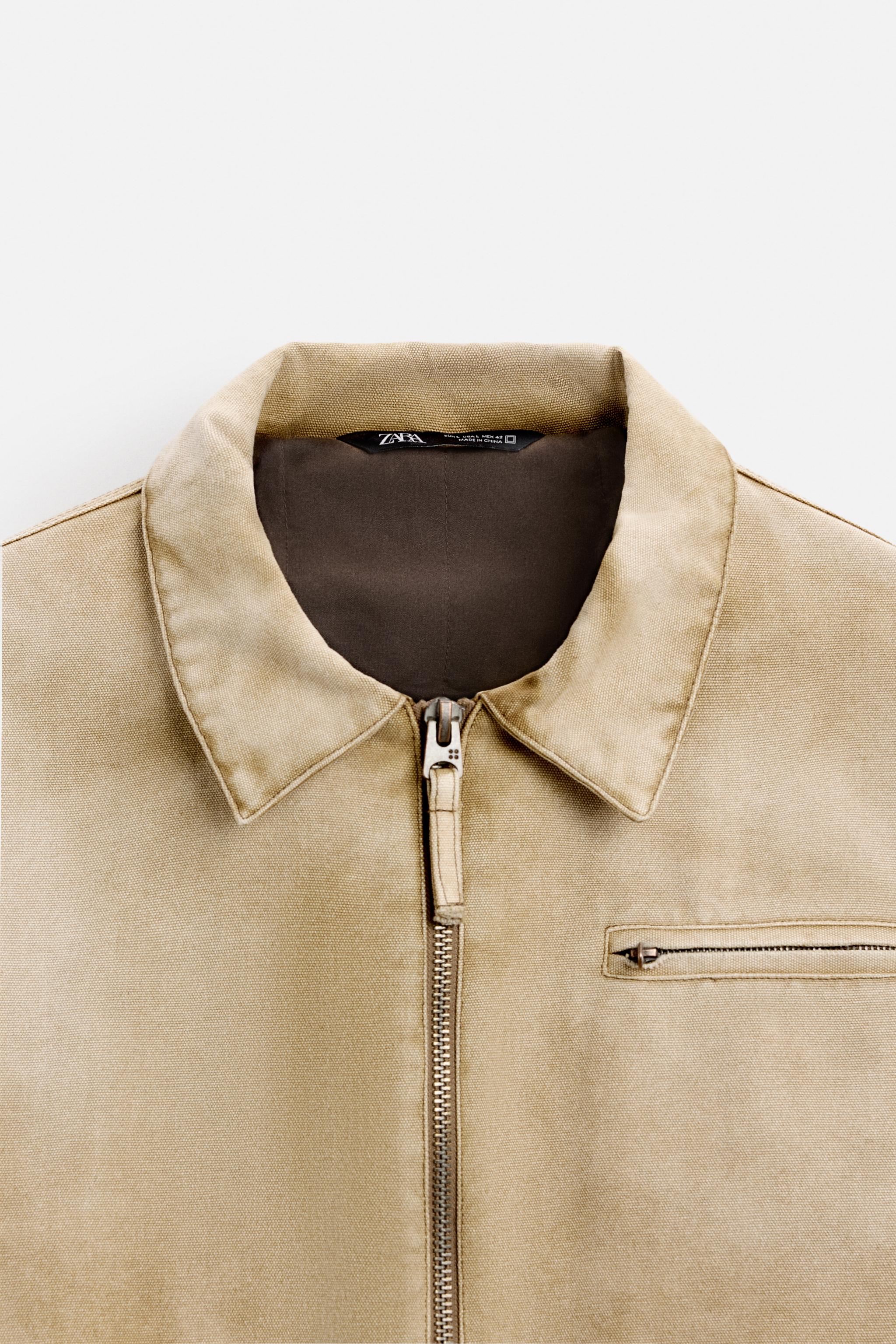 ウォッシュ加工ボンバージャケット - ミディアムキャメル | ZARA