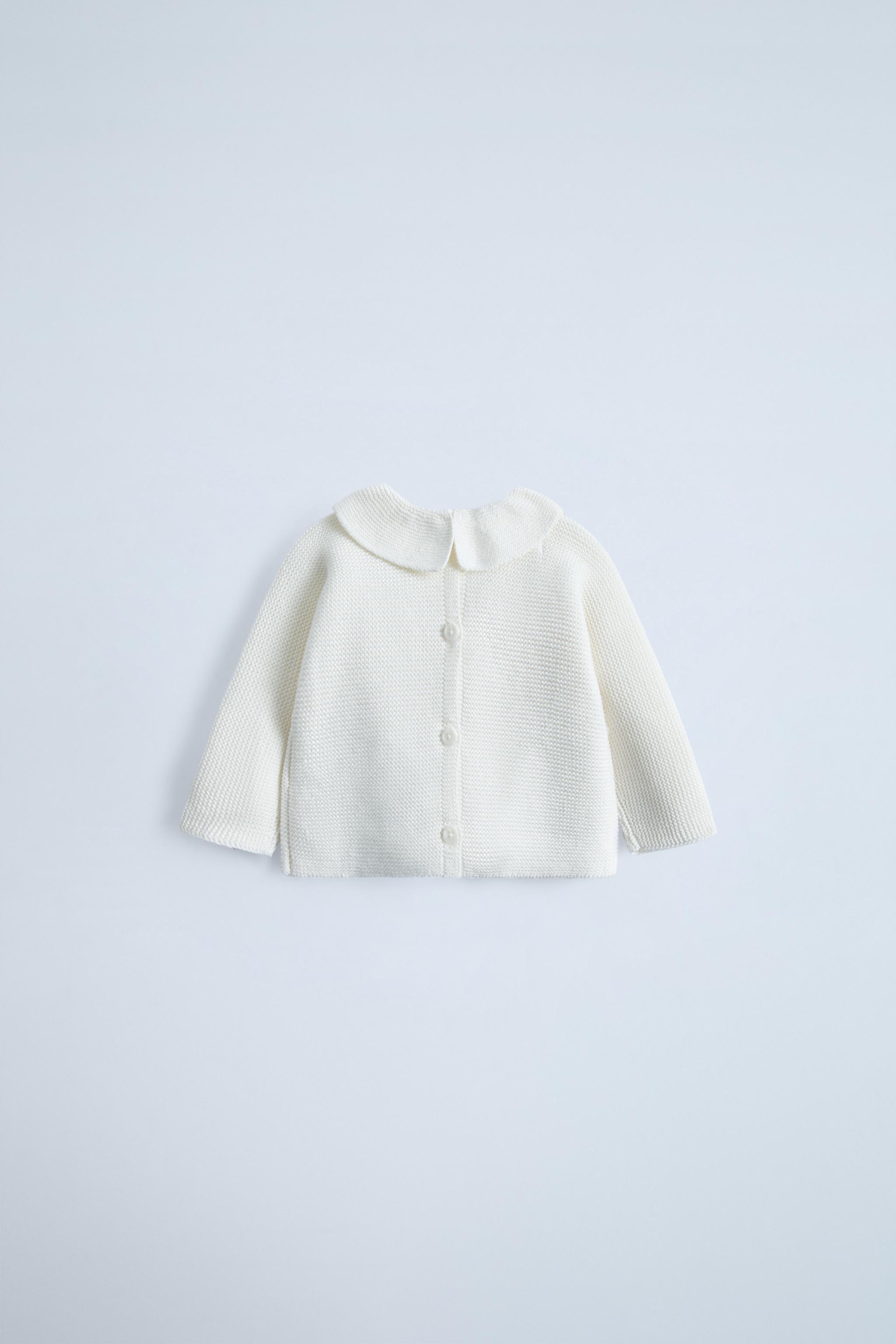 ピーターパン襟ニットセーター - ライトエクリュ | ZARA Japan
