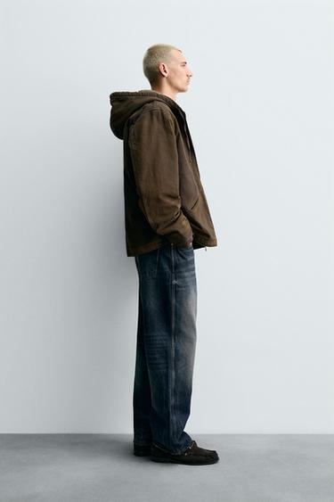 VESTE EFFET DÉLAVÉ VINTAGE - Marron de Zara - Image 3