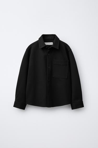 SURCHEMISE BASIQUE POCHE - Noir de Zara