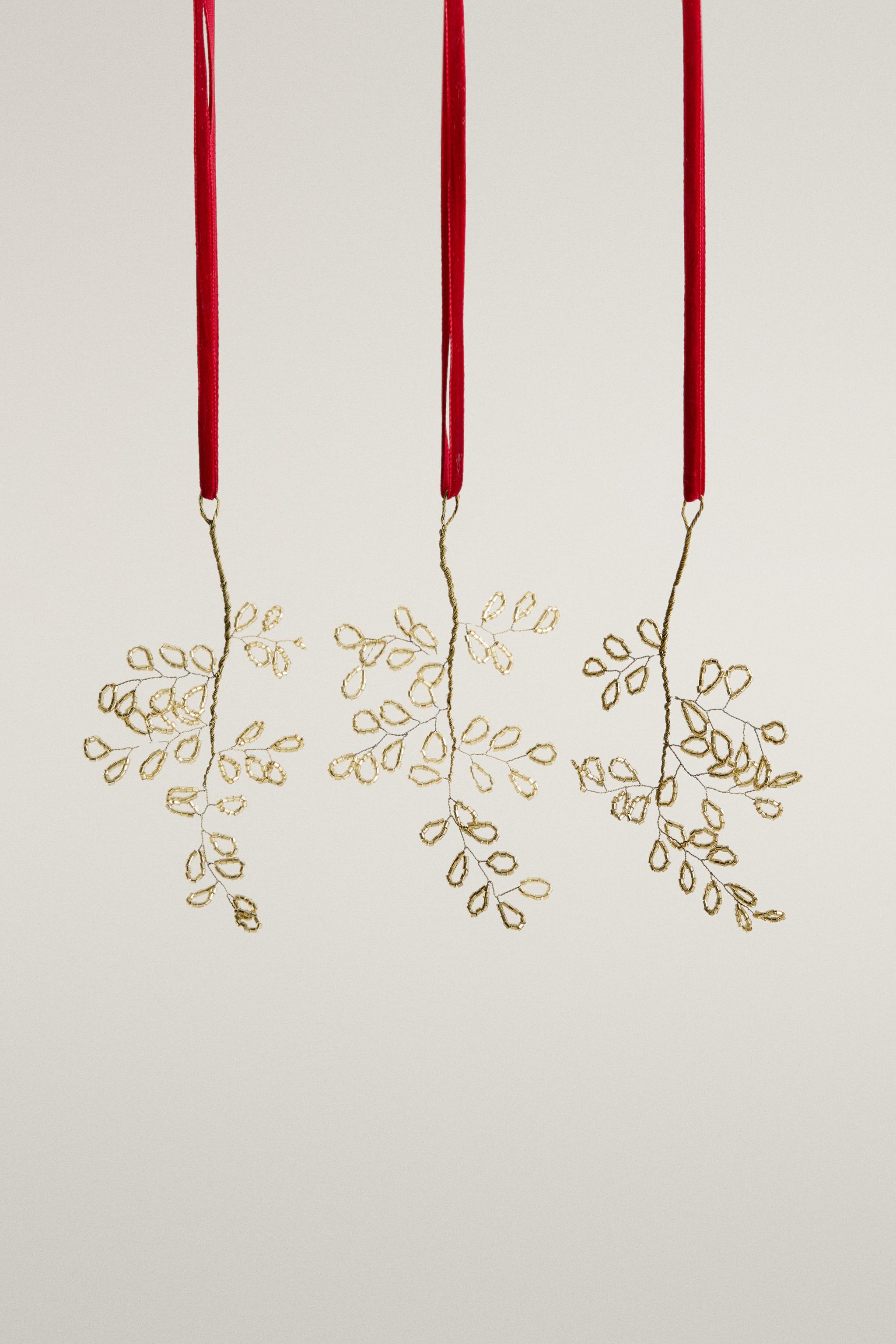 BRANCH CHRISTMAS TREE DECORATION (PACK OF 3)