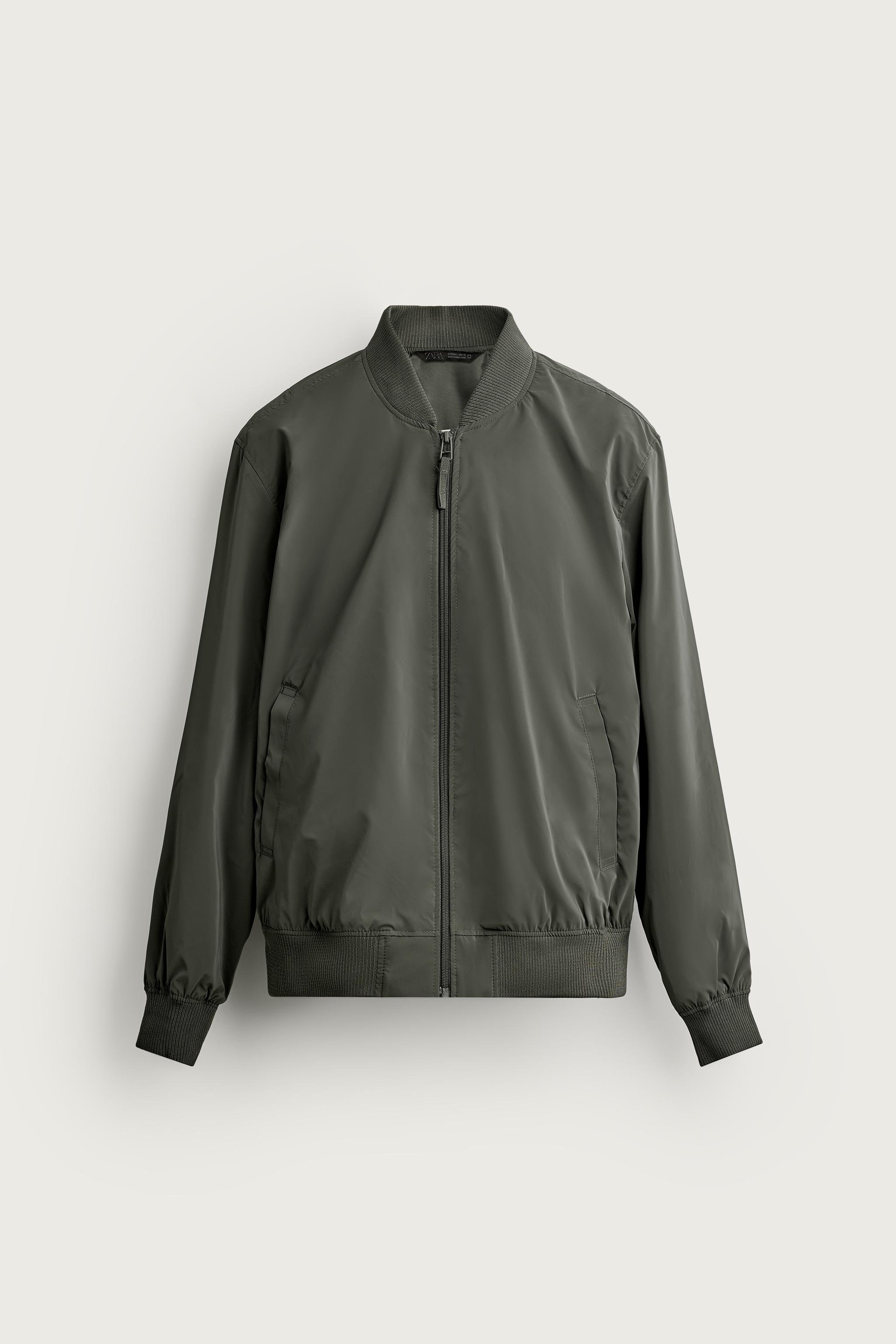 TECHNICAL BOMBER JACKET — Gray green