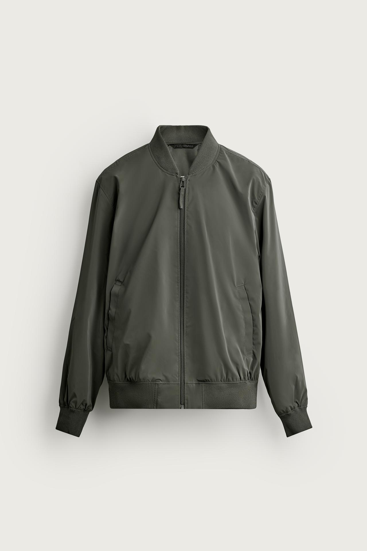 TECHNICAL BOMBER JACKET — Gray green
