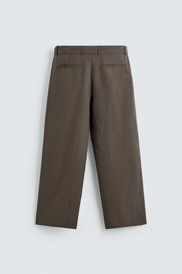 FLOWING TROUSERS WITH BELT - mid khaki by Zara - Image 6