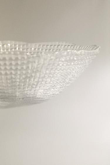 GLASS BOWL WITH RAISED DESIGN - Transparent by Zara - Image 3