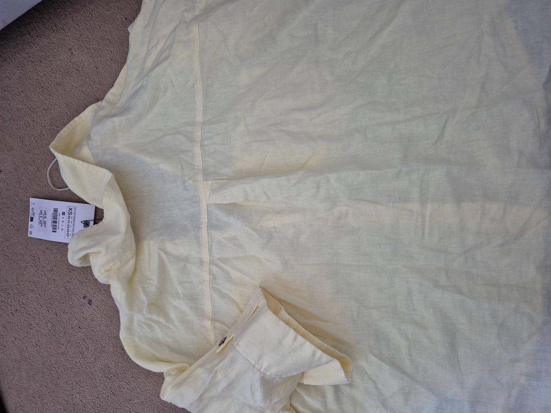 CROPPED LINEN BLEND SHIRT - Image 2