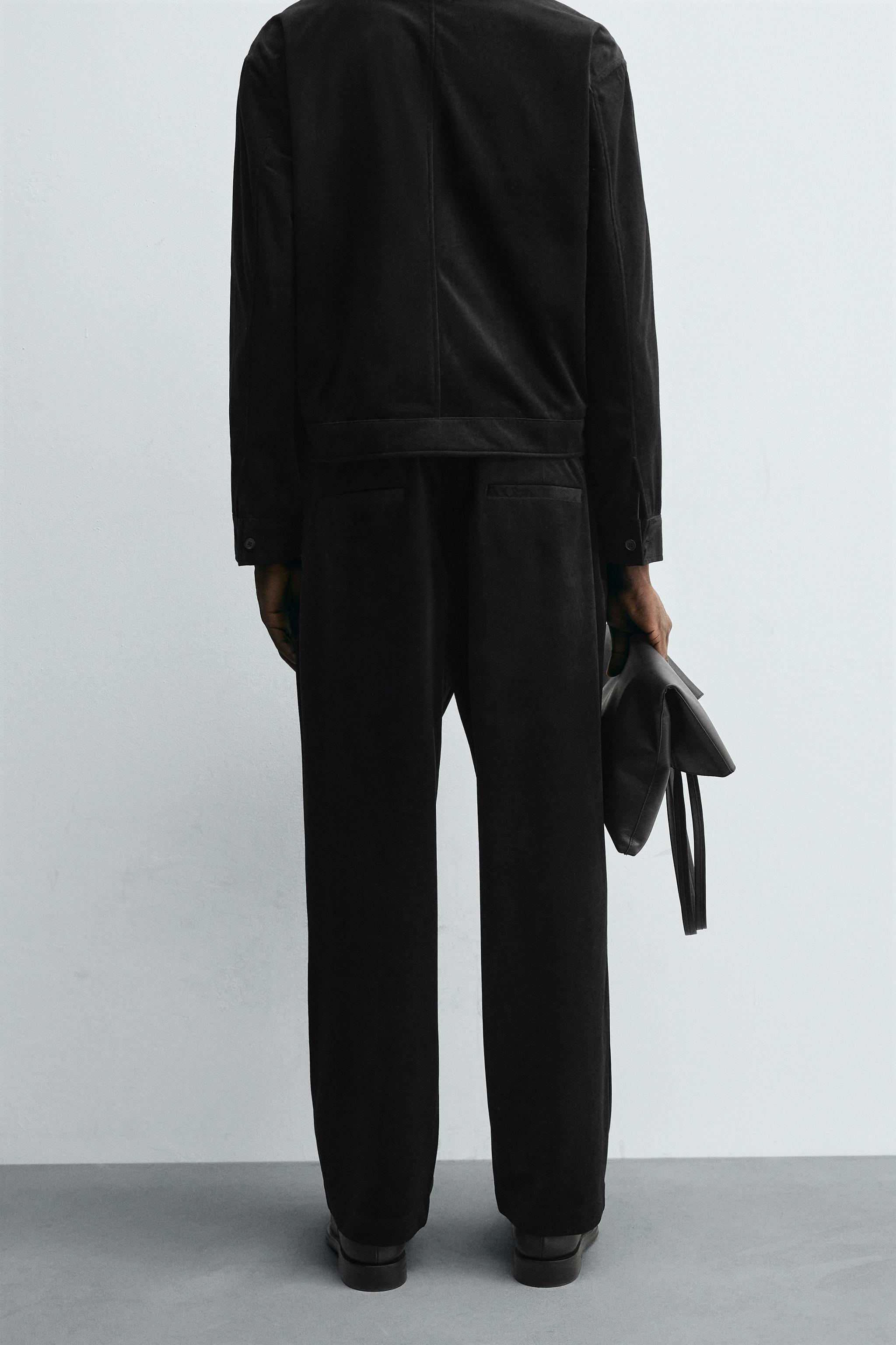 VELVET TEXTURED PANTS