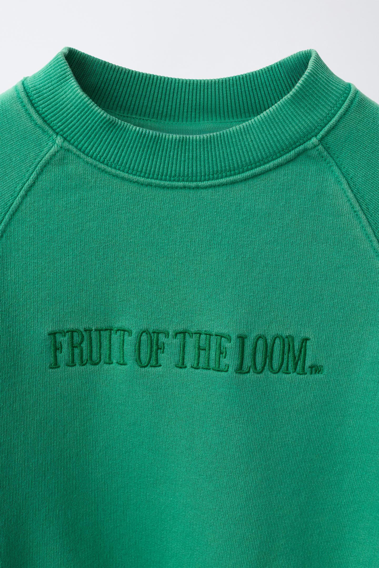 Детские толстовки Zara Fruit OF the Loom™ Embroidered, цвет: Зелёный — фото 3