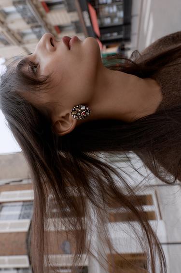 BOUCLES D'OREILLES OVALES BIJOUX - Doré de Zara - Image 0