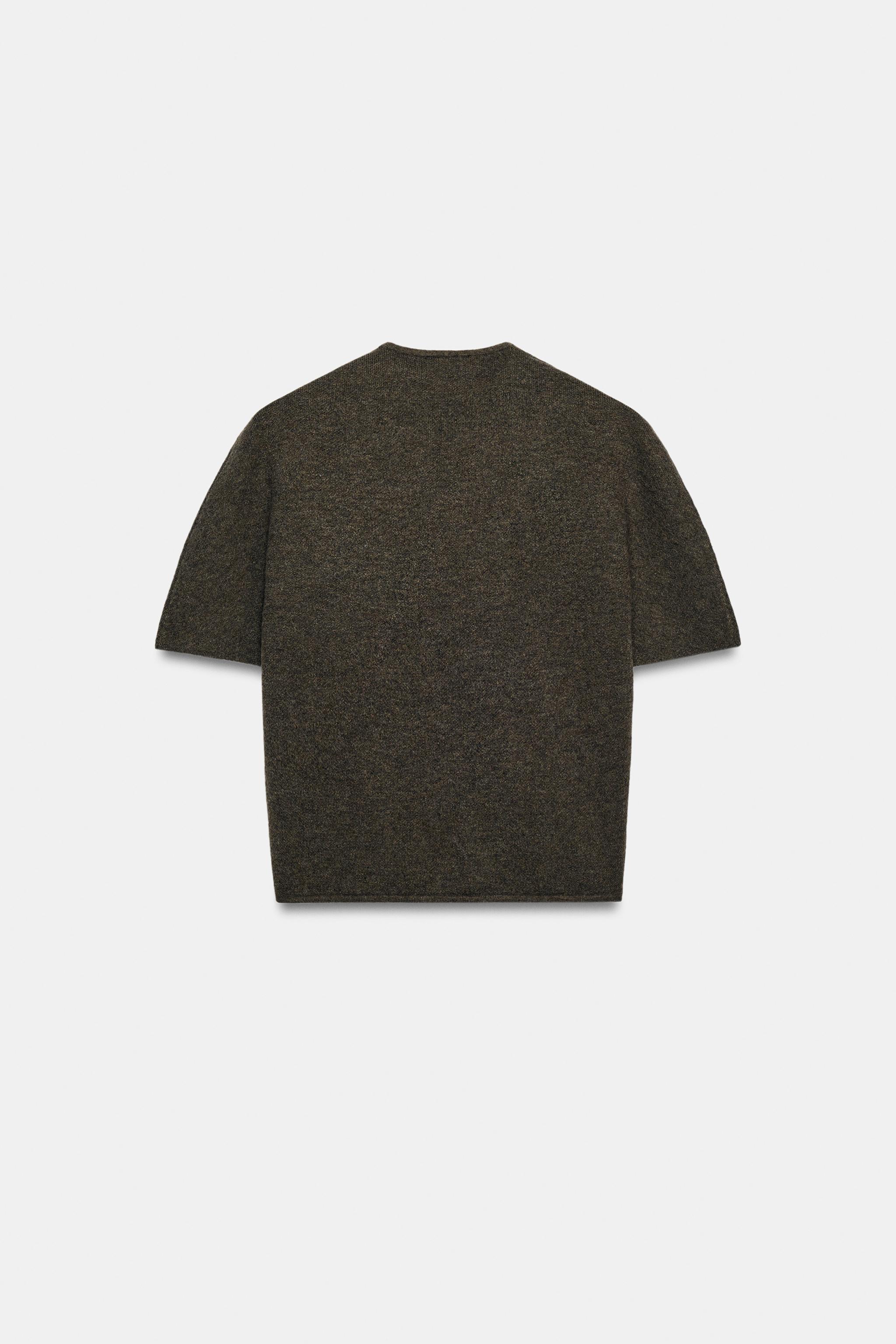 PULL CROISÉ EN MAILLE MANCHES COURTES