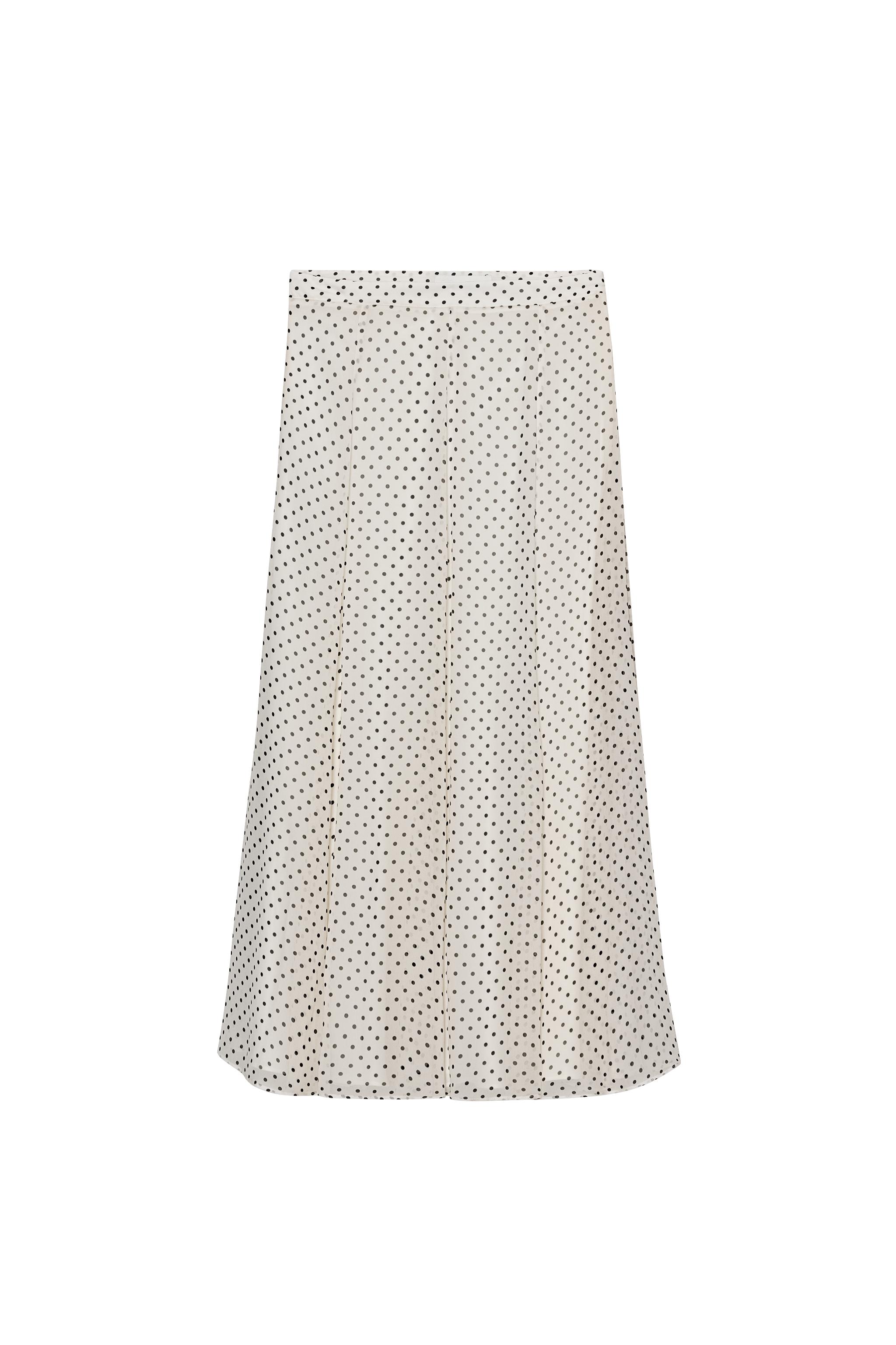Jupe Plissée Midi Zara - Noire à Pois - Taille M - Femme - Très Bon état