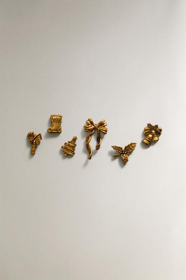 PACK DE BROCHES BOUGIES DE NOËL (LOT DE 6) - Vert de Zara - Image 0