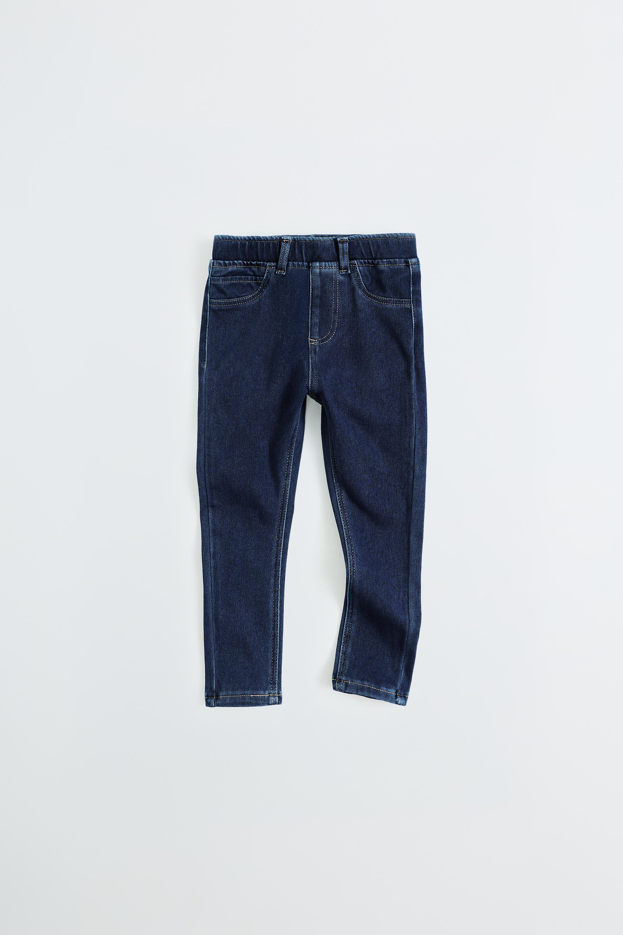 DENIM LEGGINGS — Mid-blue