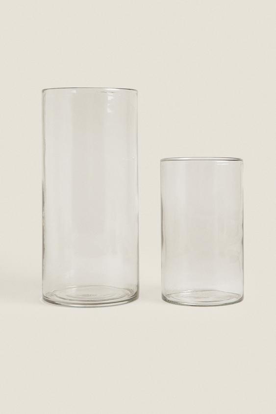 CYLINDRICAL GLASS VASE ZARA United Kingdom