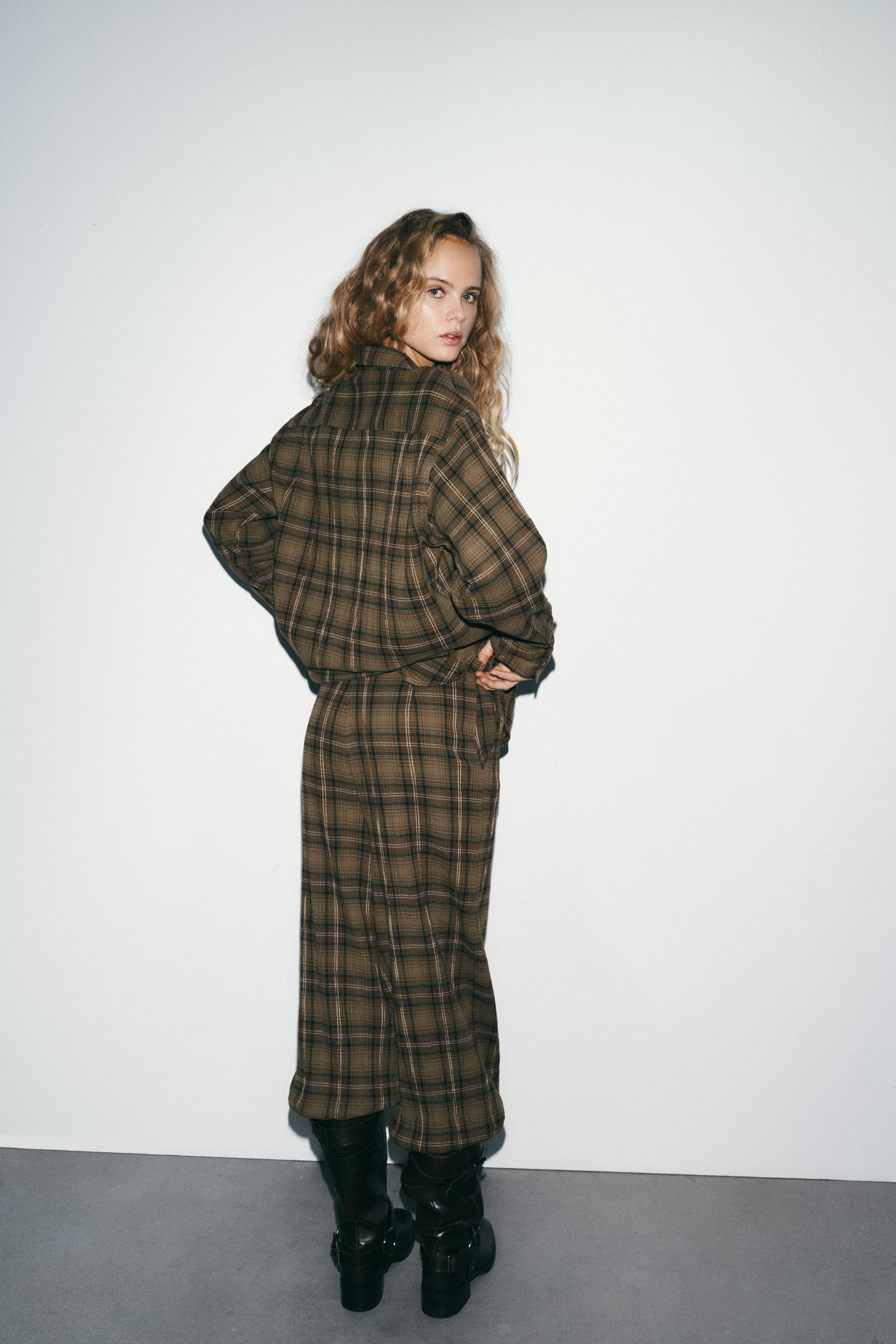 PANTALON BOUFFANT À CARREAUX