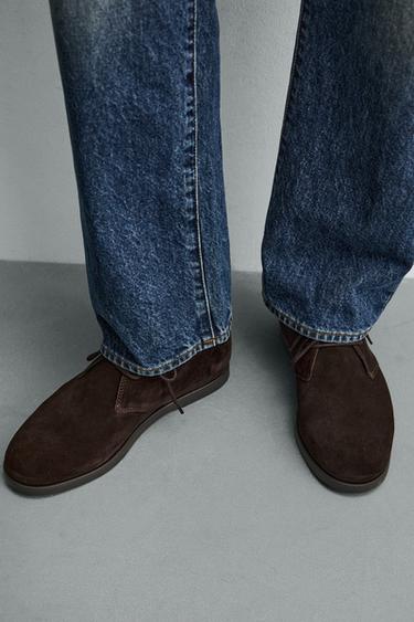 BOTTINES EN CUIR - Marron de Zara - Image 2