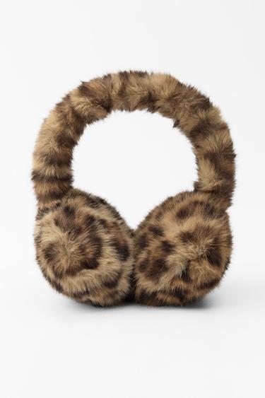 OREJERAS EFECTO PELO ESTAMPADO ANIMAL - Leopardo de Zara