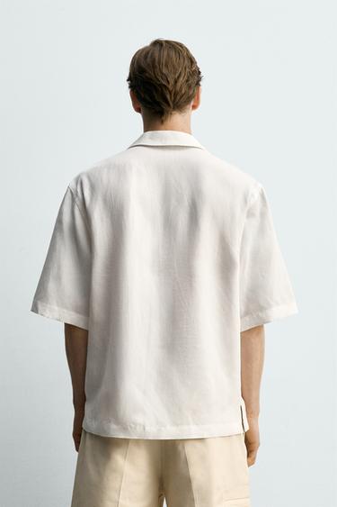 CHEMISE POLO VISCOSE - LIN - Blanc de Zara - Image 2