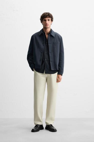 PANTALÓN CHINO MEZCLA VISCOSA - Blanco roto de Zara