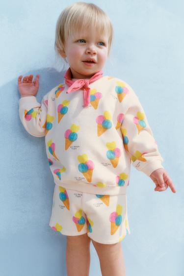 SWEATSHIRT MIT EISCREME-PRINT - Rosa von Zara