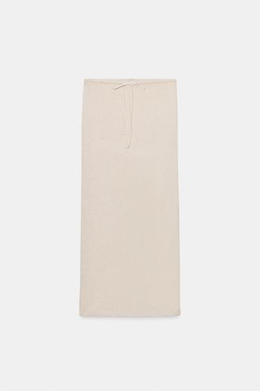 STRAIGHT LONG SKIRT - Beige by Zara - Image 7