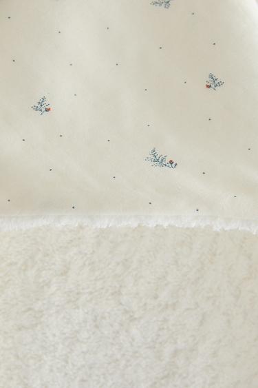 FLORAL HOODED BABY TOWEL - Ecru by Zara - Image 3