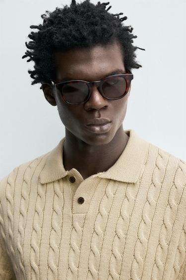 POLO EN MAILLE STRUCTURÉE TRESSES - Bis de Zara - Image 4