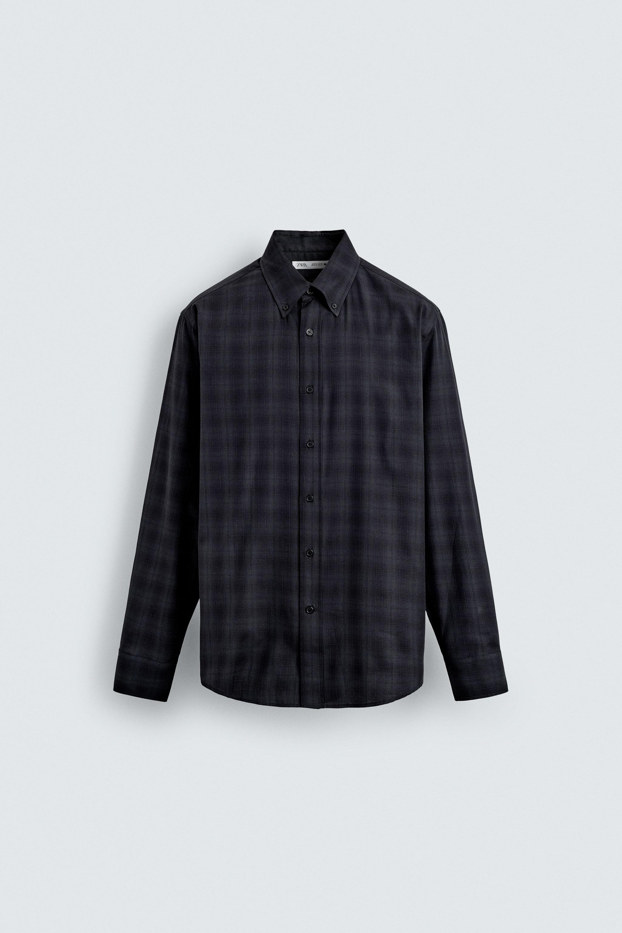 REGULAR FIT CHECK SHIRT - Green / Blue | ZARA South Africa