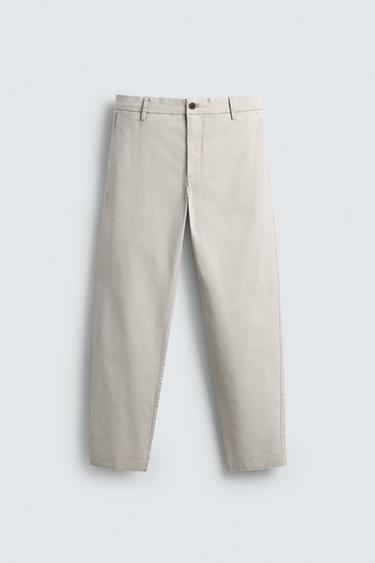 CALÇA CHINO RELAXED FIT - Cinzento da Zara